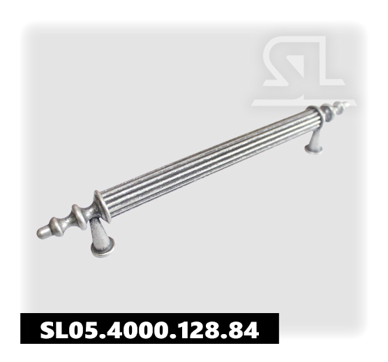 Ручка мебельная SL 4000 128мм,алюмин .состаренное серебро (50 шт/уп)