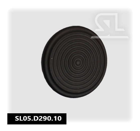 SL D290 Ручка мебельная металлическая кнопка, черный(50 шт/уп)