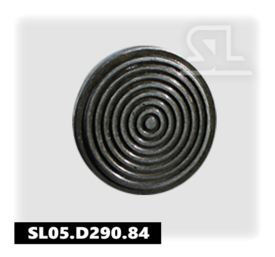 SL D290 Ручка мебельная металлическая кнопка, состаренное серебро(50 шт/уп)