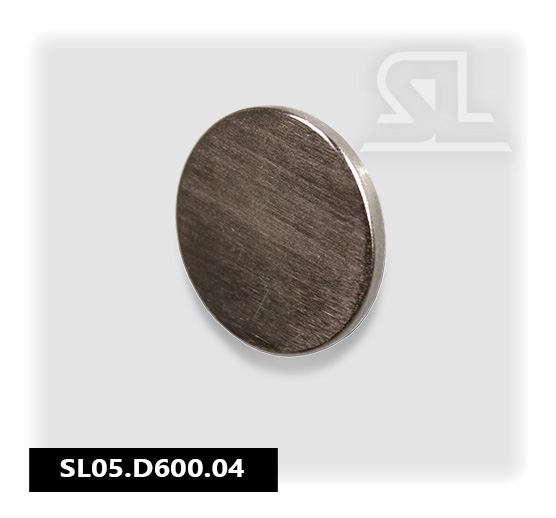 SL D600 Ручка мебельная металлическая кнопка, inox(50 шт/уп)