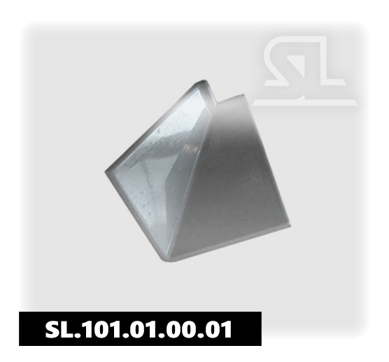Уголок внутренний для треугольного плинтуса 27,5Х27,5, металлик.100 шт/уп