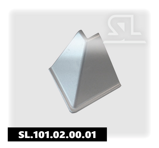 Уголок внешний для треугольного плинтуса 27,5Х27,5, металлик.100 шт/уп