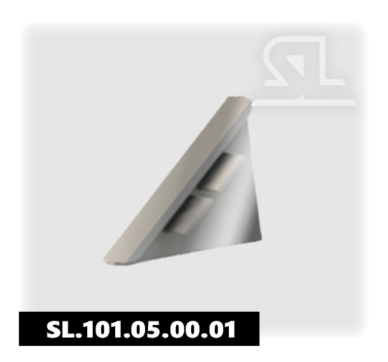 Соединитель для треугольного плинтуса  27,5Х27,5, металлик.200 шт/уп