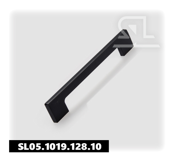 Ручка мебельная SL 1019 128мм,алюмин (50 шт/200 шт/уп).черный