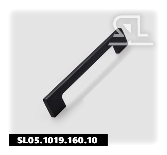 Ручка мебельная SL 1019 160мм,алюмин (50 шт/200 шт/уп).черный