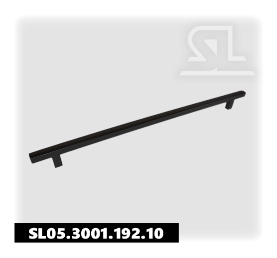 Ручка мебельная SL 3001 192мм,алюмин (50 шт/уп).черный