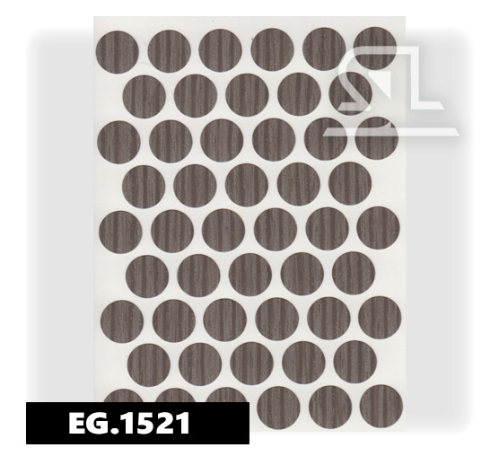 EG.1521  Пласт. заглушки самокл. 14мм д/евровинта Клён медовый(50Л/УП)