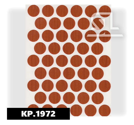 KP.1972 Пласт. заглушки самокл. 14мм д/евровинта Яблоня Локарно(50Л/УП)