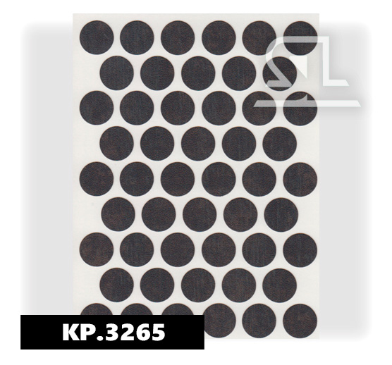 KP.3265 Пласт. заглушки самокл. 14мм д/евровинта Тёмный бетон(50Л/УП)