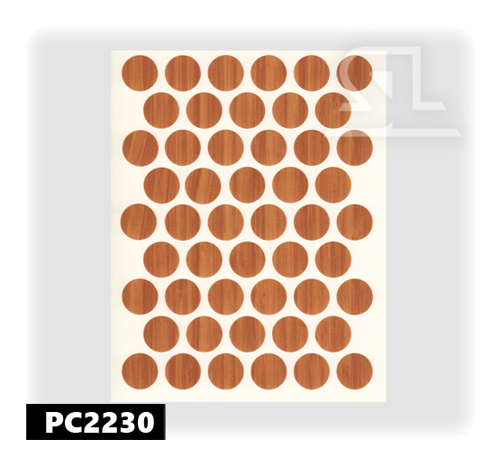 PC2230 Пласт. заглушки самокл. 14мм д/евровинта bambu(50л/упак)