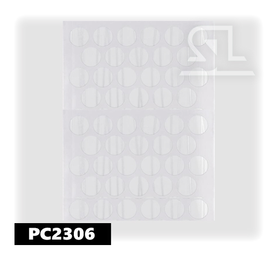 PC2306 Пласт. заглушки самокл. 14мм д/евровинта yagmur beyaz  (50л/упак)