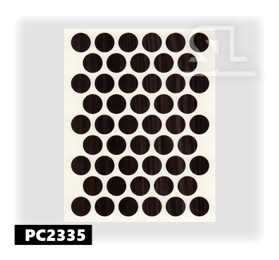 PC2335 Пласт. заглушки самокл. 14мм д/евровинта p. metalik karaagac (50л/ упак)