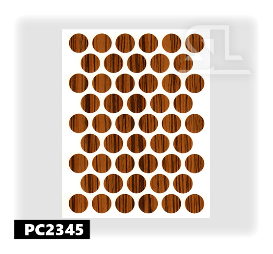 PC2345 Пласт. заглушки самокл. 14мм д/евровинта parlak zeytin (50л/упак)