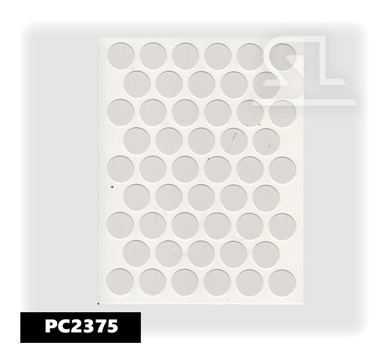 PC2375 Пласт. заглушки самокл. 14мм д/евровинта P.M.EKRU(50л/уп)