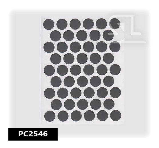 PC2546 Пласт. заглушки самокл. 14мм д/евровинта ANTRASİT(50л/уп)