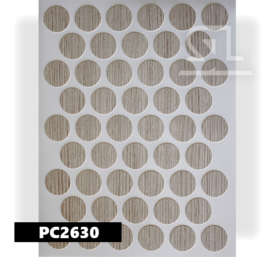 PC2630 Пласт. заглушки самокл. 14мм д/евровинта  ladin (50л/упак)
