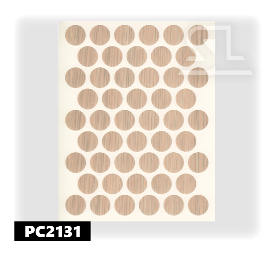 PC2131 Пласт. заглушки самокл. 14мм д/евровинта  natural mese(50л/упак)
