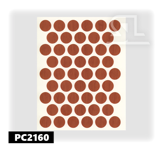PC2160 Пласт. заглушки самокл. 14мм д/евровинта i.ceviz (50л/упак)