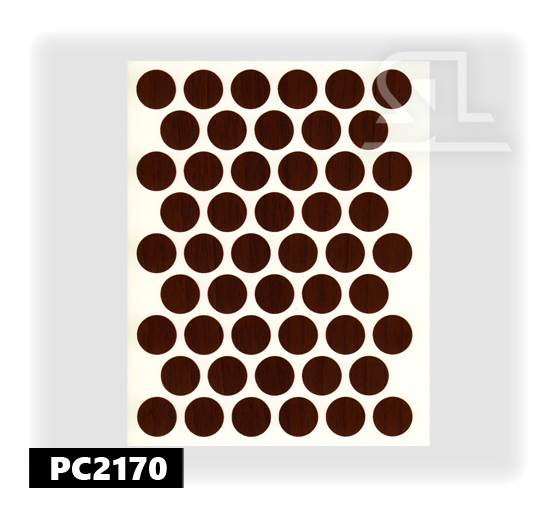 PC2170 Пласт. заглушки самокл. 14мм д/евровинта k.ceviz (50л/упак)