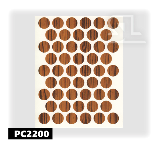 PC2200 Пласт. заглушки самокл. 14мм д/евровинта  zeytin (50л/упак)