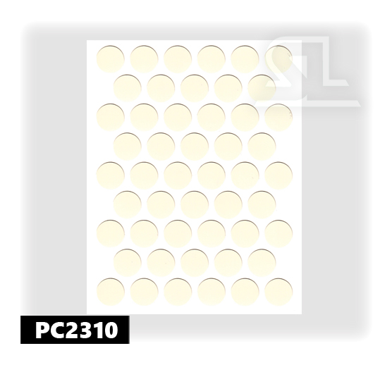 PC2310 Пласт. заглушки самокл. 14мм д/евровинта parlak krem (50л/упак)