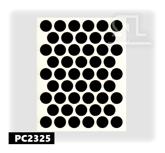 PC2325 Пласт. заглушки самокл. 14мм д/евровинта parlak siyah (50л/ упак)