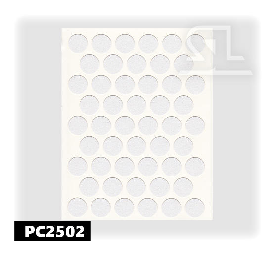 PC2502 Пласт. заглушки самокл. 14мм д/евровинта  s.beyaz (50л/упак)