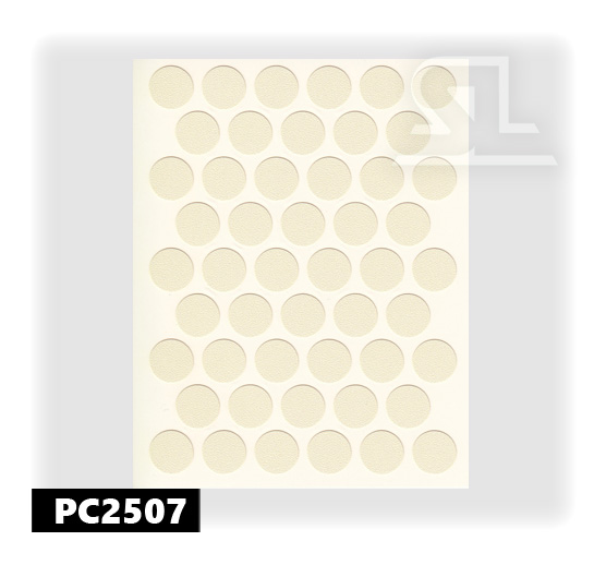 PC2507 Пласт. заглушки самокл. 14мм д/евровинта krem (50л/упак)