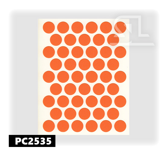 PC2535 Пласт. заглушки самокл. 14мм д/евровинта portakal(50 л/уп)