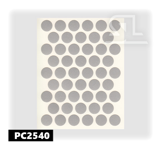 PC2540 Пласт. заглушки самокл. 14мм д/евровинта m.gri (50л/уп)
