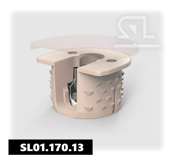 SL01.170.13_Стяжка эксцентриковая "РАФИКС" под крышку для деталей толщиной от 16мм  Пластик/метал.1000 Крем