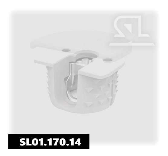SL01.170.14_Стяжка эксцентриковая "РАФИКС" под крышку для деталей толщиной от 16мм  Пластик/метал.1000 Бел